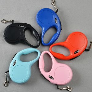 CORREA CON CUERDA RETRÁCTIL, TRACCIÓN AUTOMÁTICA AJUSTABLE, PARA MASCOTAS MEDIANAS Y GRANDES TAMAÑO DE LARGO 5 Mts.