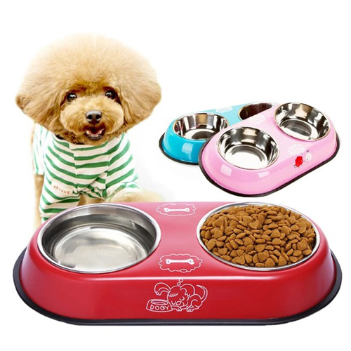 PLATO DOBLE DE ALUMINIO PARA MASCOTAS