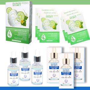 PACK SERUM FACIAL Y MASCARILLA HIDRATANTE PEPINO CON ACIDO HIALURÓNICO