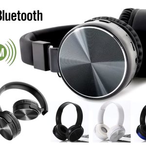 AUDIFONOS CINTILLO METALICO FM, MP3, INALÁMBRICO BLUETOOTH, RECARGABLE.