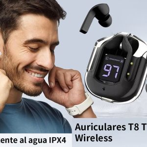 AUDIFONO TRUE WIRELESS BLUETOOTH MODELO ULTRAPODS MAX CON PANTALLA LED Y CARGADOR MAGNETICO.