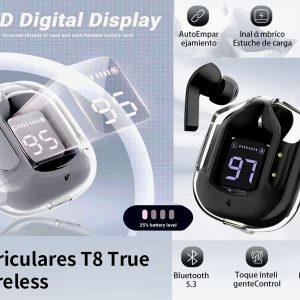 AUDIFONO TRUE WIRELESS BLUETOOTH MODELO ULTRAPODS MAX CON PANTALLA LED Y CARGADOR MAGNETICO.