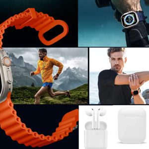 RELOJ SMARTWATCH KIT MODELO T55 ULTRA MAX CON 2 CORREAS Y NOTIFICACIONES DE REDES SOCIALES