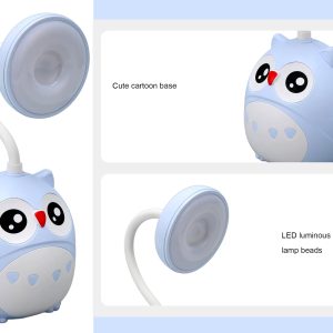 LAMPARA PORTALAPICES DISEÑO DE BUHO LUZ LEDS USB RECARGABLE