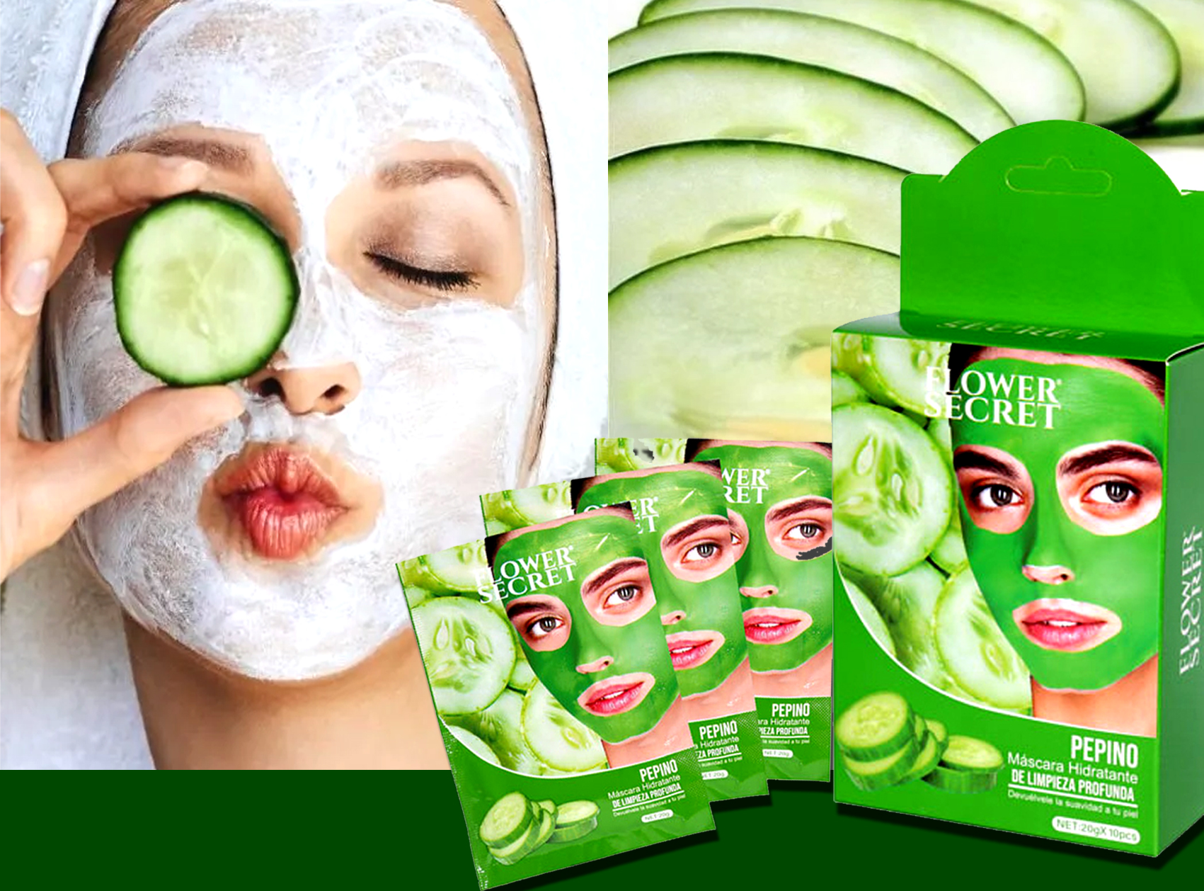 MASCARA PEPINO HIDRATANTE DE LIMPIEZA PROFUNDA - Imagen 2