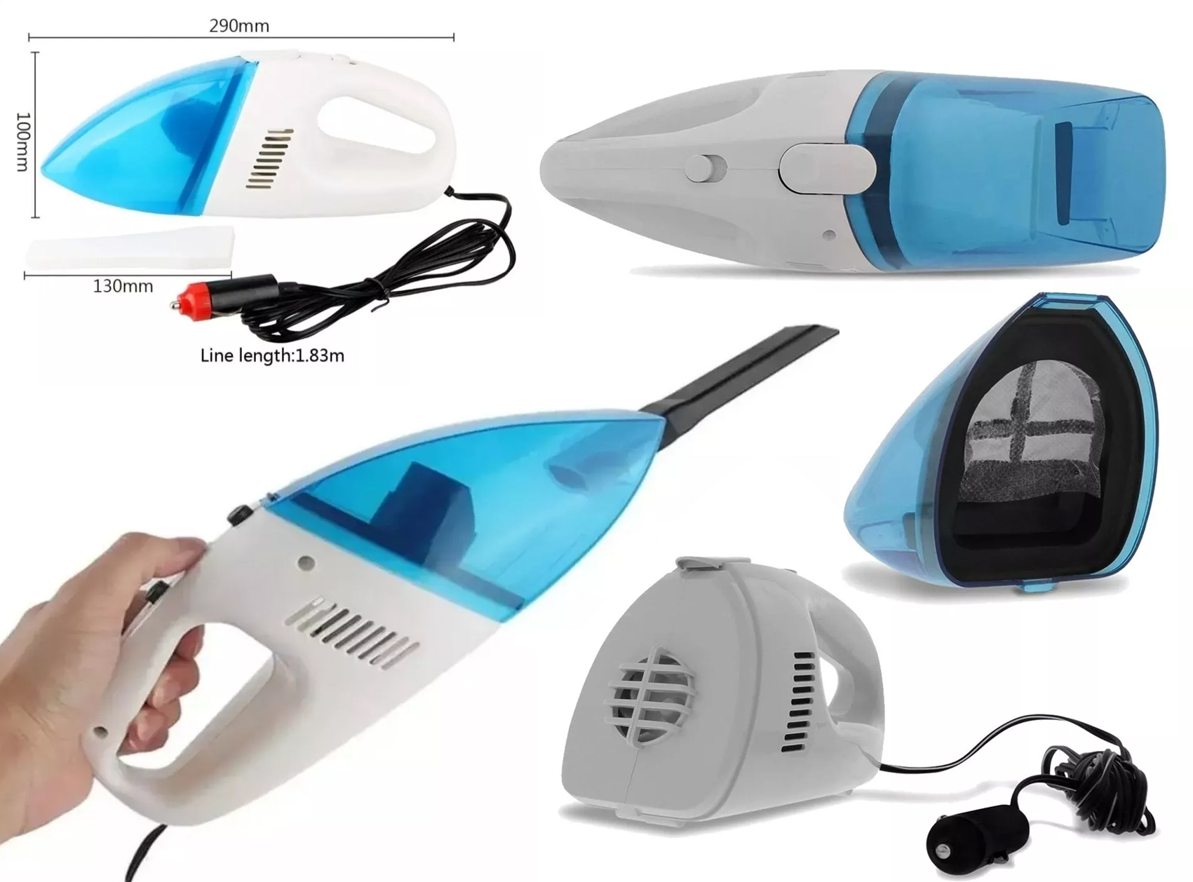 ASPIRADORA PARA AUTO PORTÁTIL DE MANO 12V. ALTA POTENCIA MAX - Imagen 5
