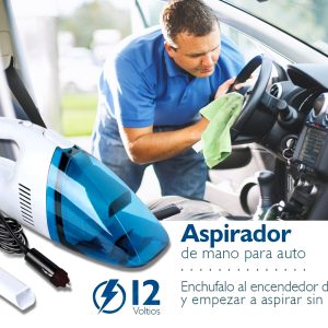ASPIRADORA PARA AUTO PORTÁTIL DE MANO 12V. ALTA POTENCIA MAX