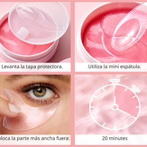 PARCHES REFRESCANTES DE HIDROGEL PARA OJOS CON ÁCIDO HIALURÓNICO 60 PIEZAS