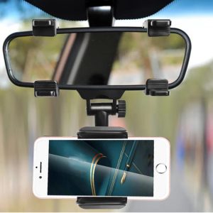 SOPORTE CELULAR ESPEJO RETROVISOR ROTATORIO 360°