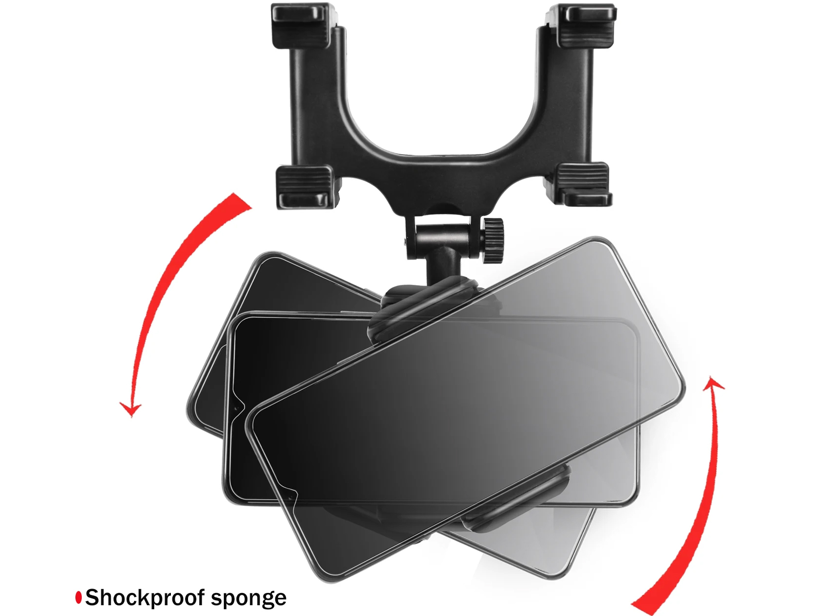 SOPORTE CELULAR ESPEJO RETROVISOR ROTATORIO 360° - Imagen 6